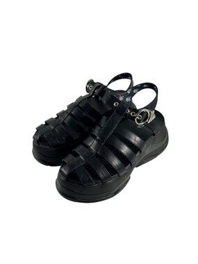 Lamoda Black Platform Fisherman Sandals EU Size 36 US 5 Chunky Face Value